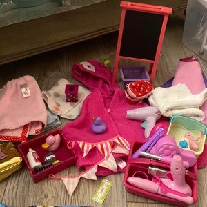 18inch doll accessories bath hair nails